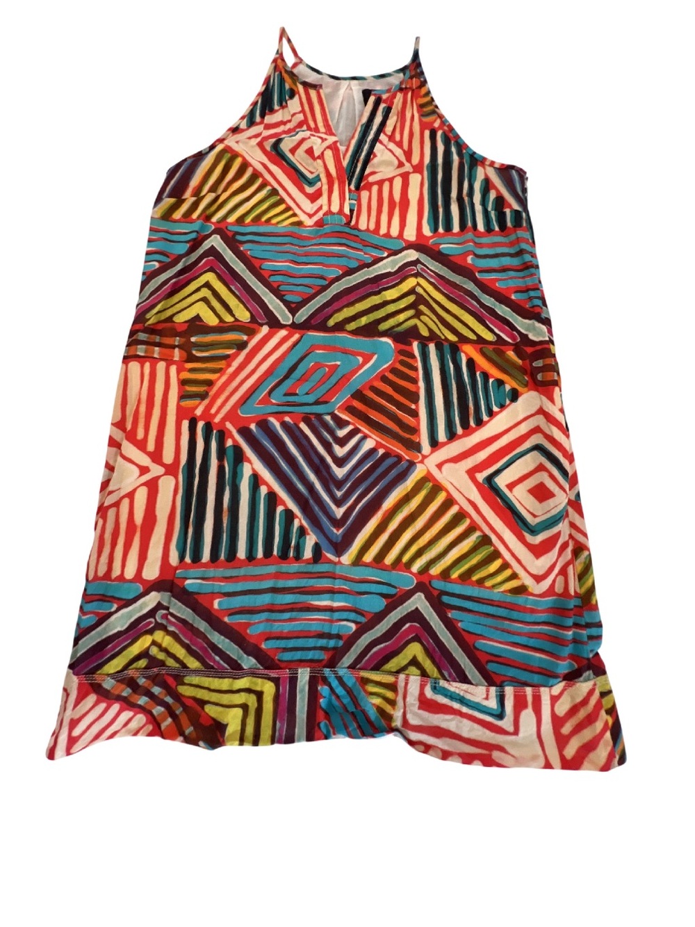 J. Crew Multicolor Geometric Print Mini Dress